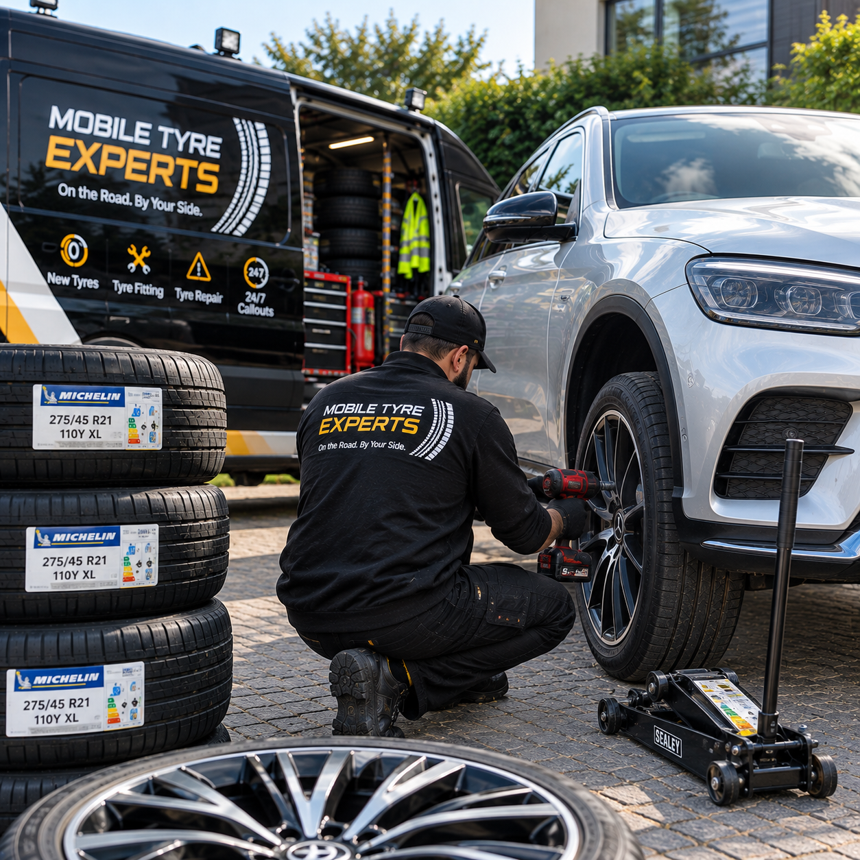 Mobile Tyre Experts replacement tyre service for cars and SUVs