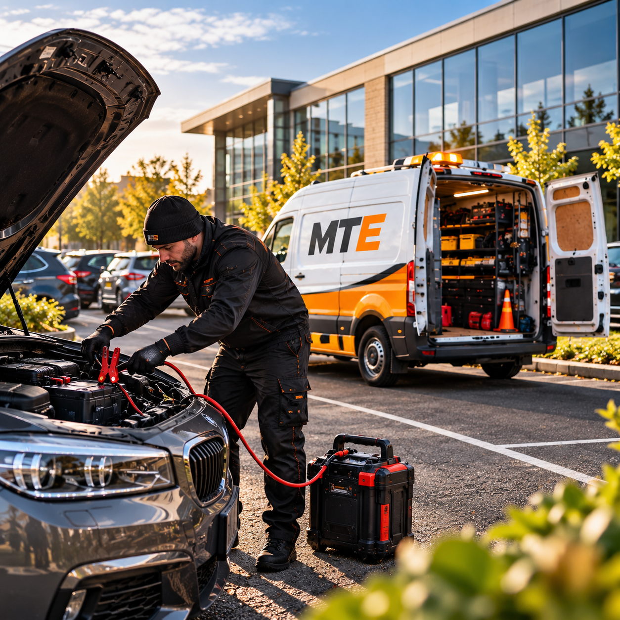 Vehicle battery jump start assistance