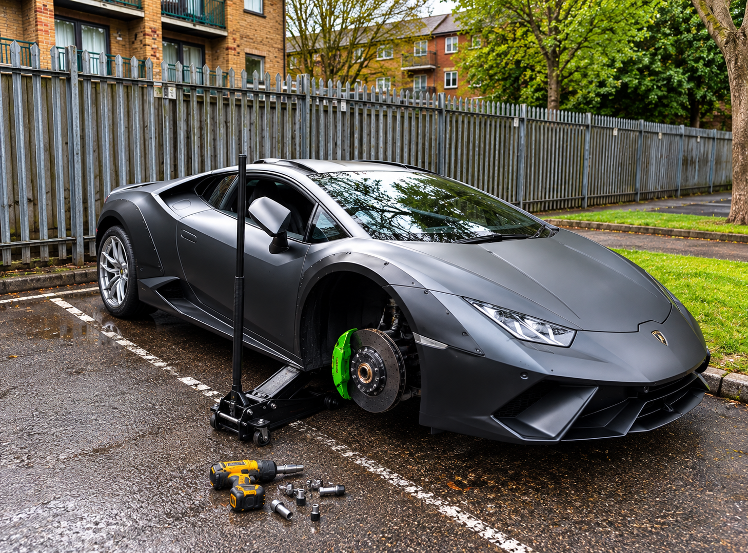 Replacement tyre fitting for car or SUV