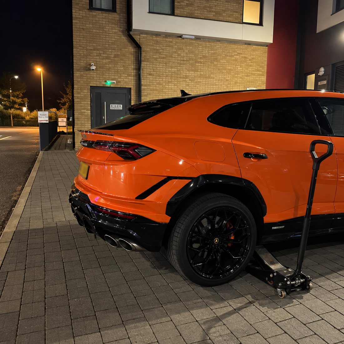 Wheel removed during mobile tyre service